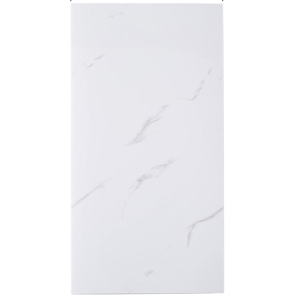Living and Home White Marble Waterproof Wall Tile Sticker 60 x 30cm 10 Pack Image 2