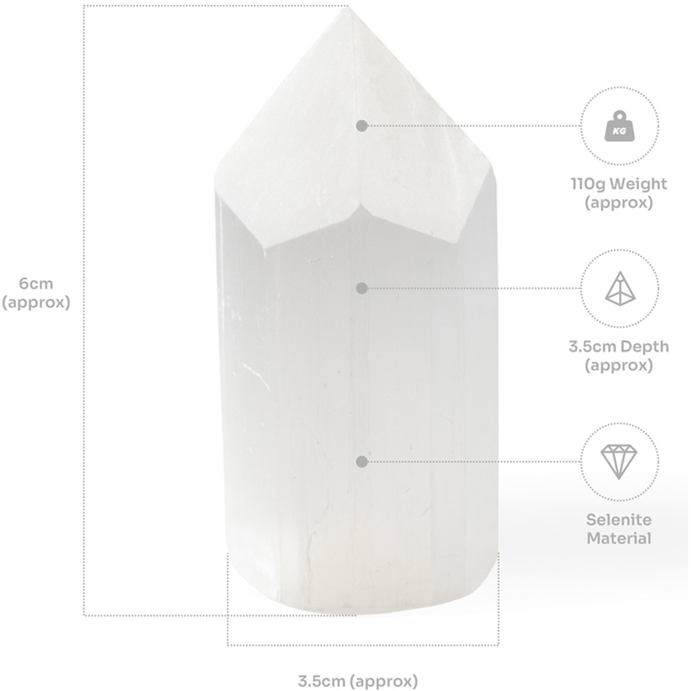 Myga Selenite Crystal Point Image 4