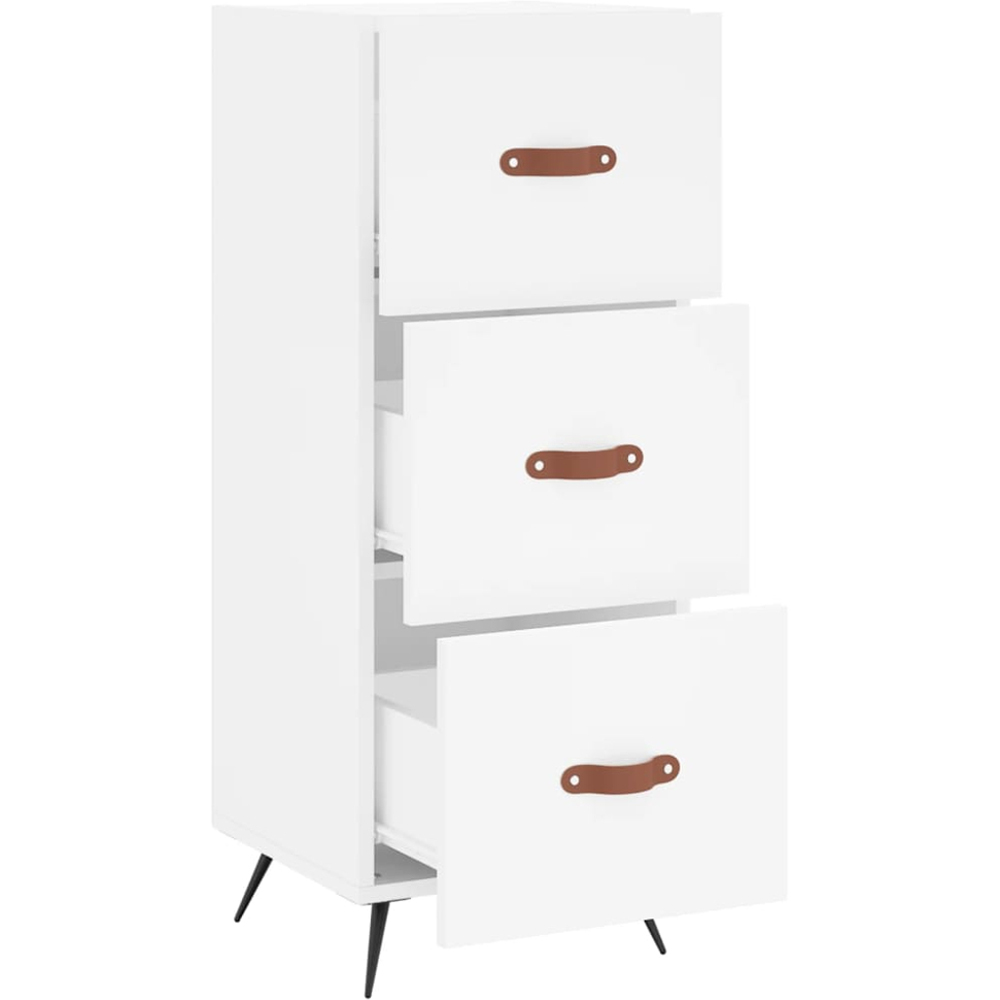 vidaXL 3 Drawer White Sideboard Image 5