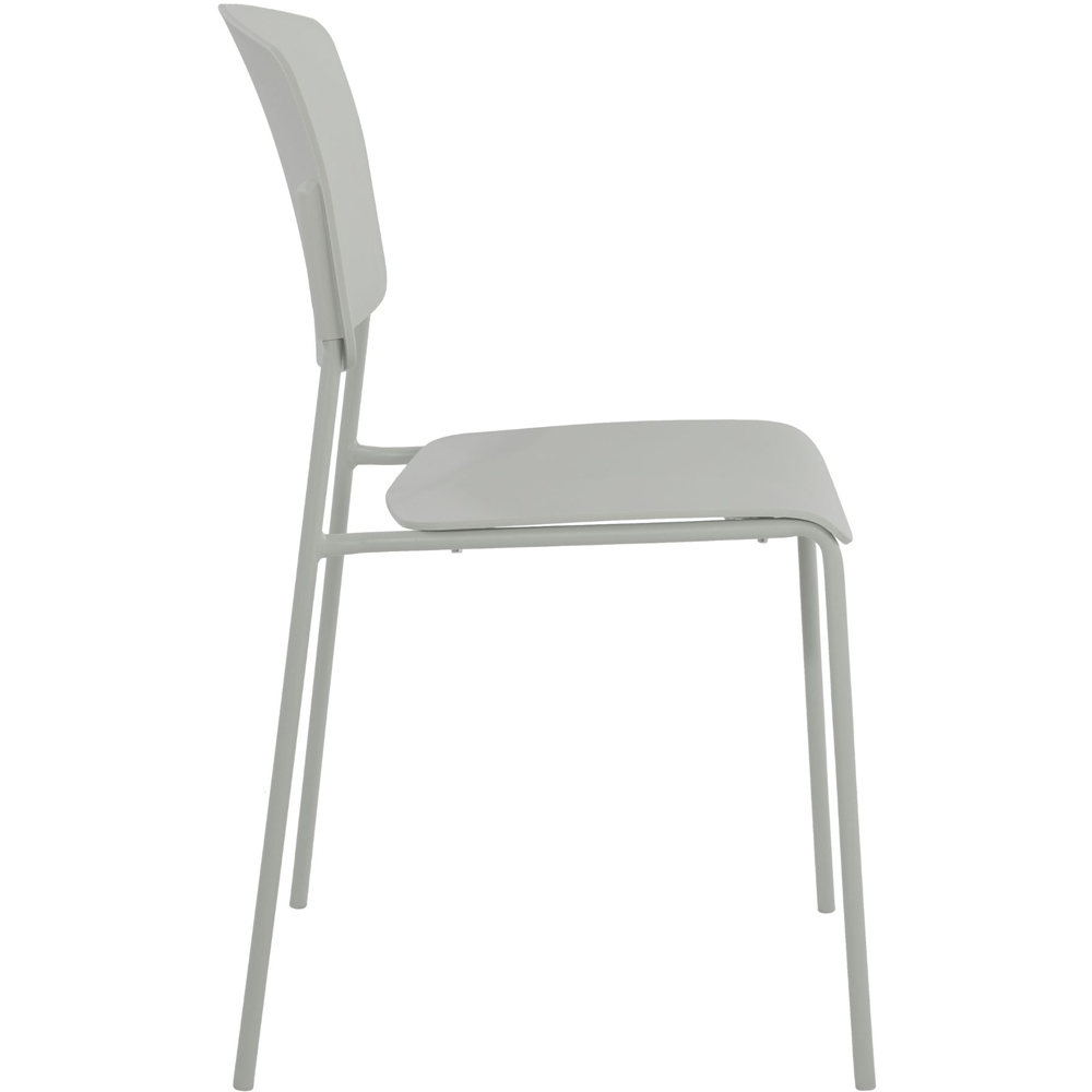 Core Products Academy Set of 2 Light Grey Plastic Kitchen Chair Image 5