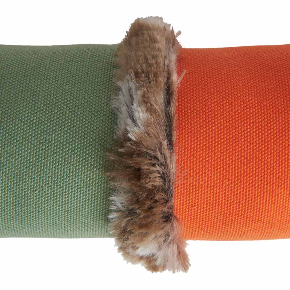 Wilko Canvas Faux Fur Tennis Ball Stick and Rope Dog Toy Image 3