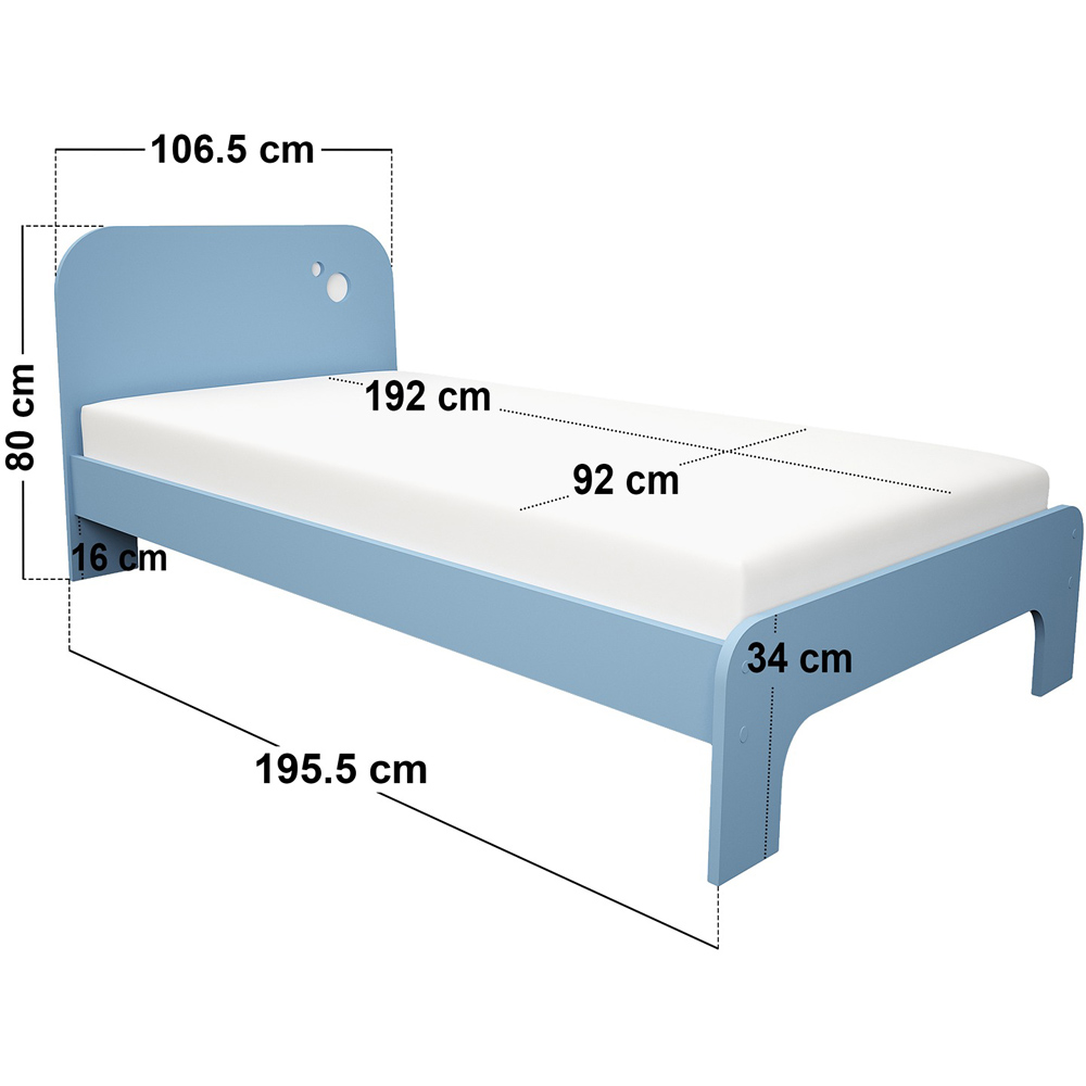 Flair Livana Single Blue and White Bed Image 6
