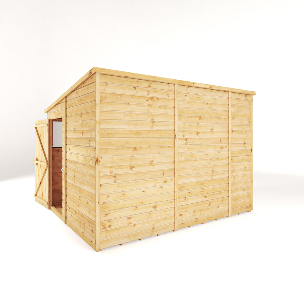 Mercia Woodsman 10 x 8ft Shiplap Glass Pent Shed Image 6