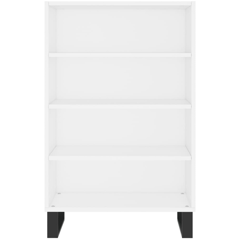 vidaXL 4 Open Shelf White Highboard with Metal Legs Image 4