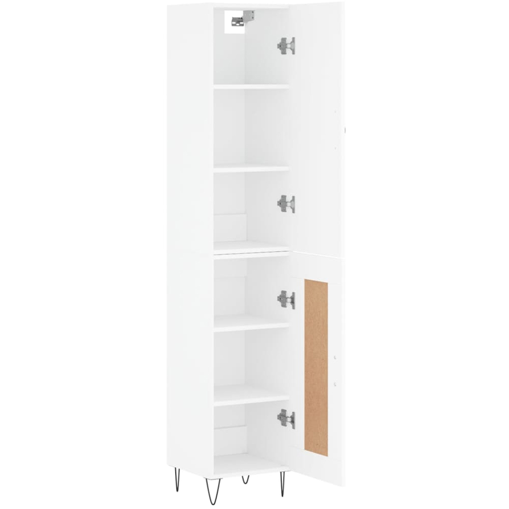 vidaXL 2 Door White Highboard Image 4