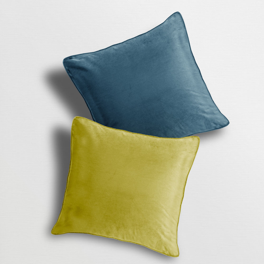 Velosso Luna Blue and Ochre Filled Cushion 43 x 43cm 2 Pack Image 2