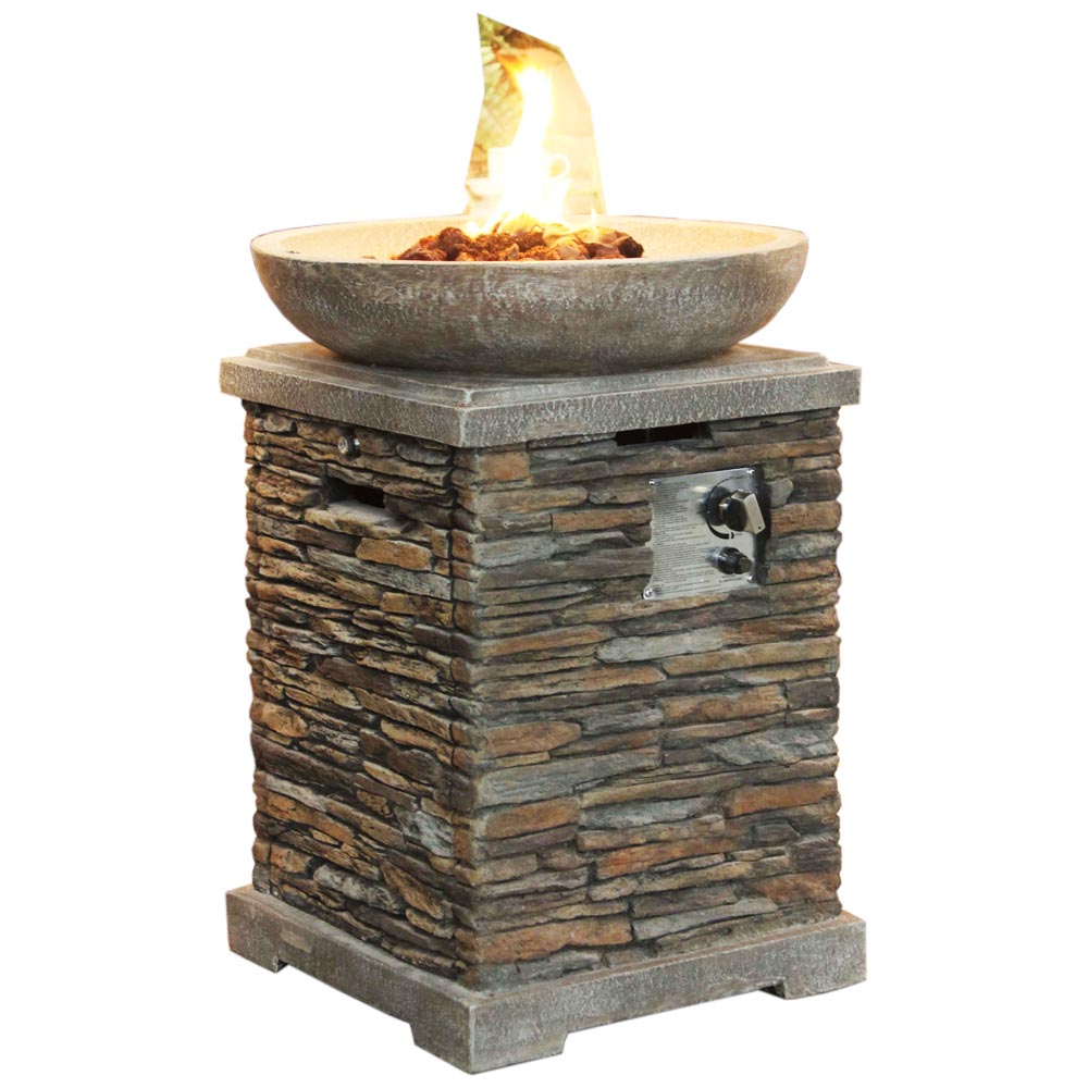 Callow Premium Slate Effect Gas Fire Pit Image 1