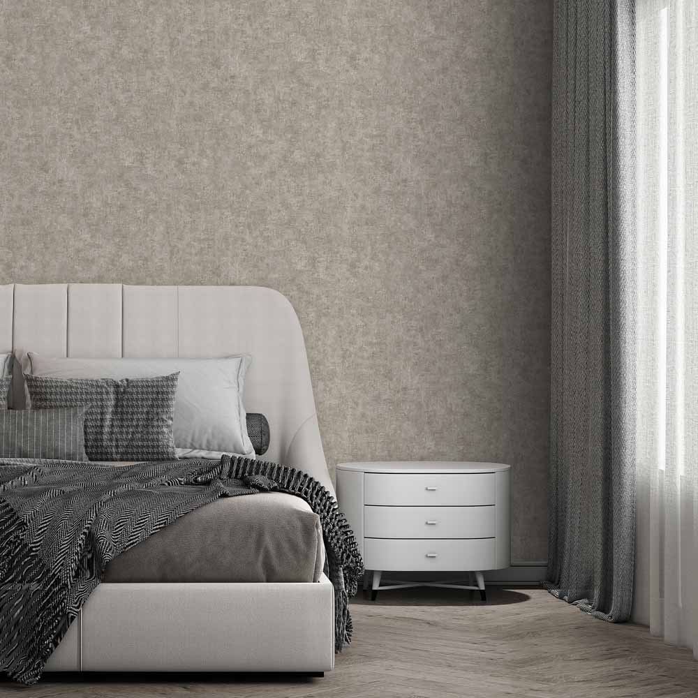 Muriva Colden Taupe Textured Wallpaper Image 4