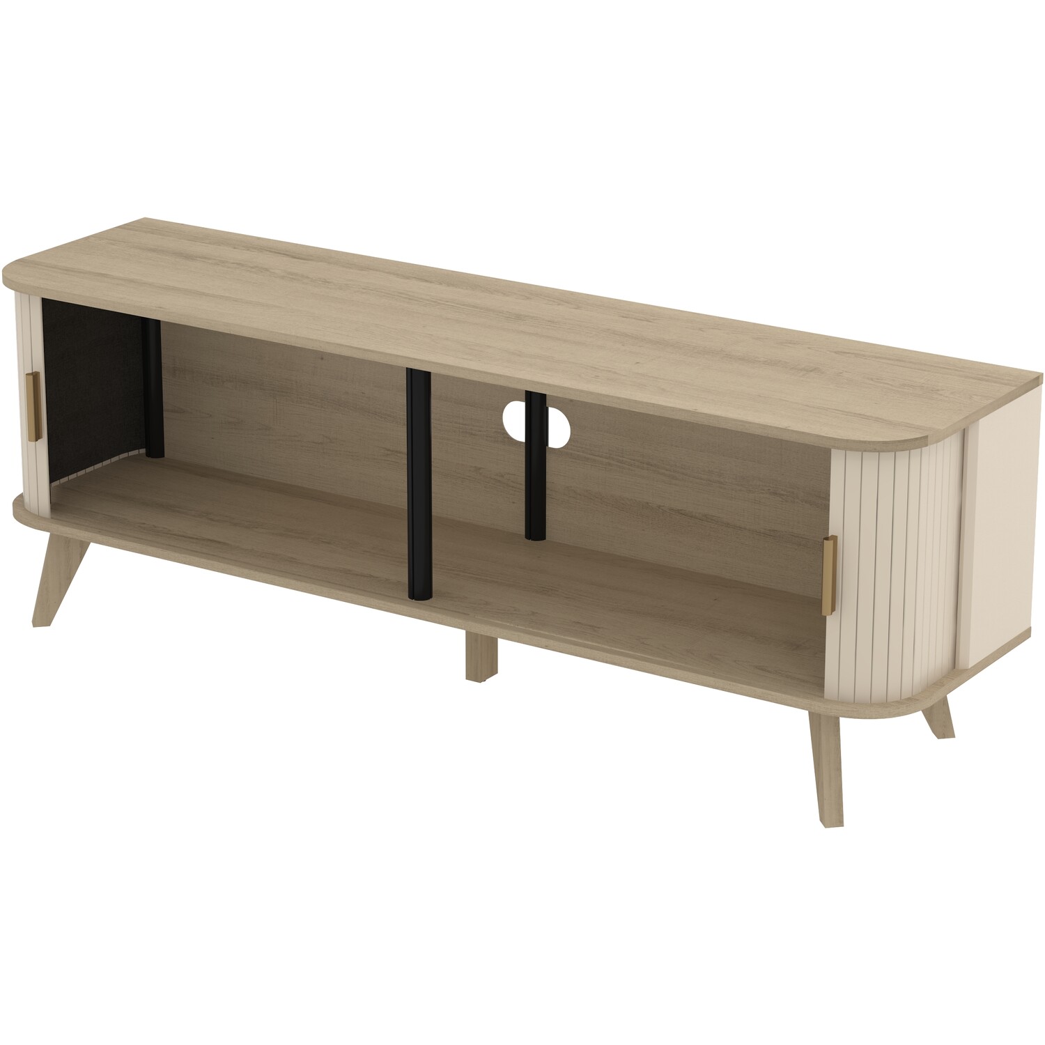 Mateo Sliding Door TV Unit Neutral Image 2