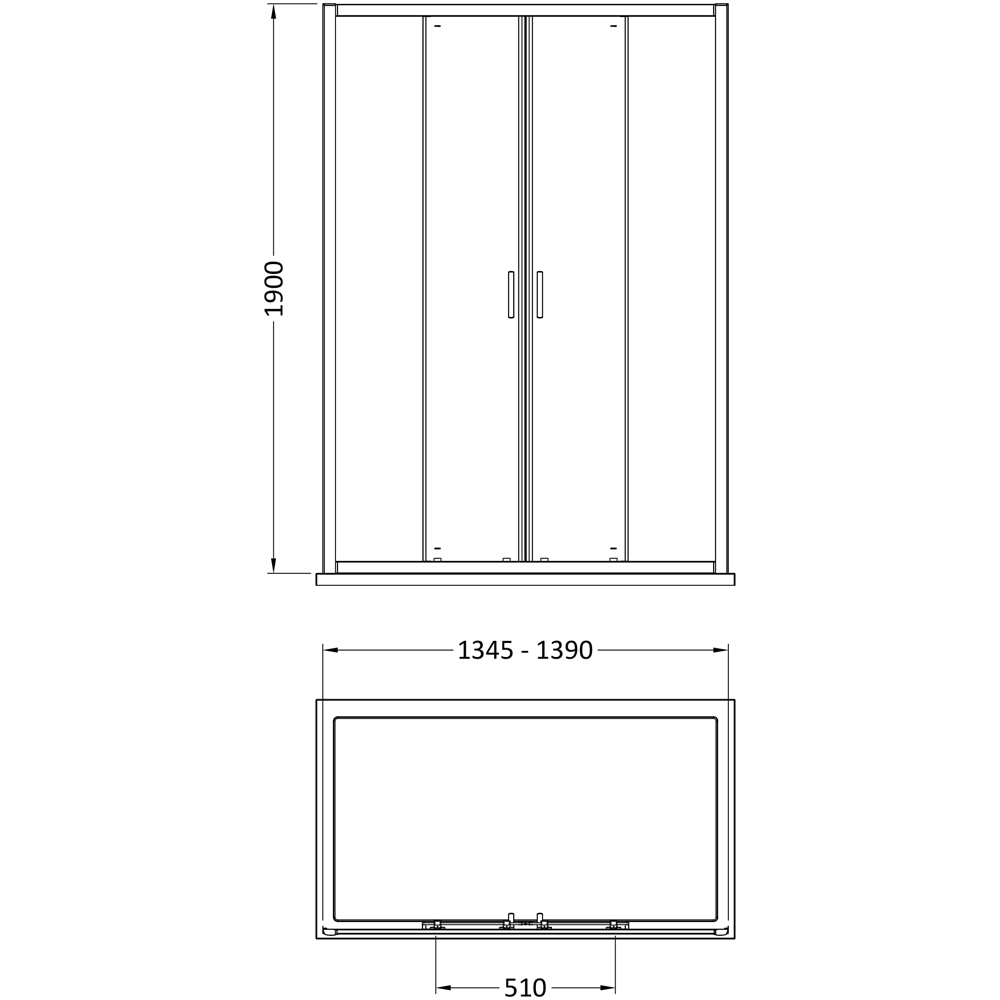 Oem Double Sliding Door 1400mm Image 2