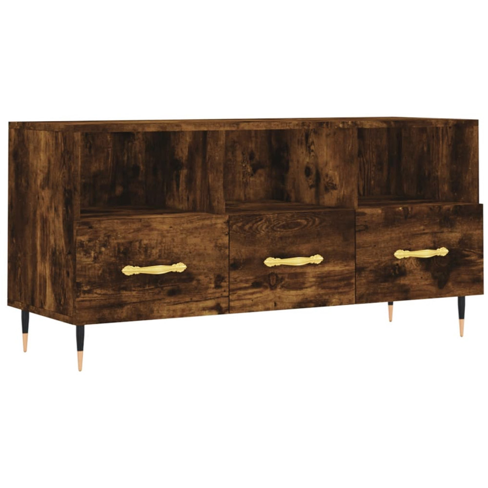 vidaXL 4 Open Shelf Sonoma Oak Reception Desk Image 2