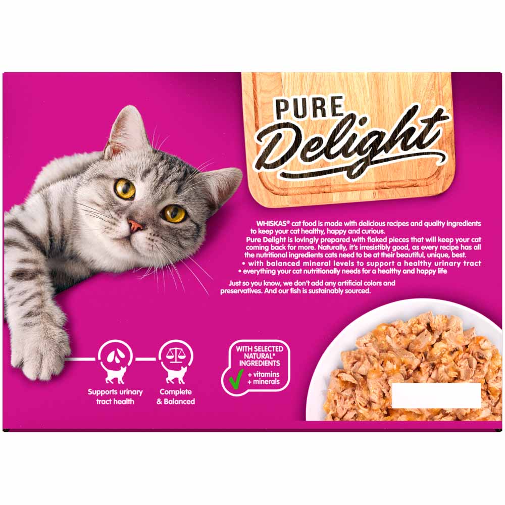 Whiskas Pure Delight Senior Cat Food Pouches Fish in Jelly 12 x 85g Image 5