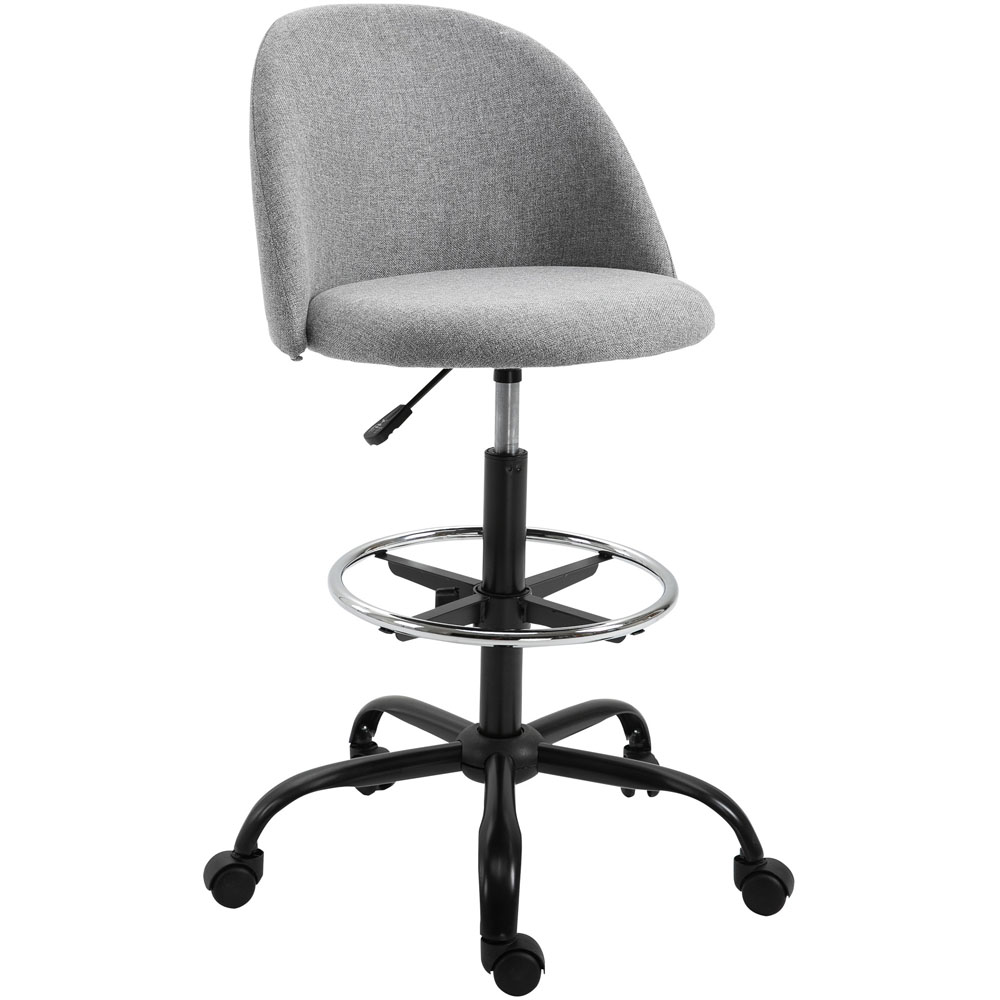Portland Grey Swivel Foot Ring Office Chair Image 2
