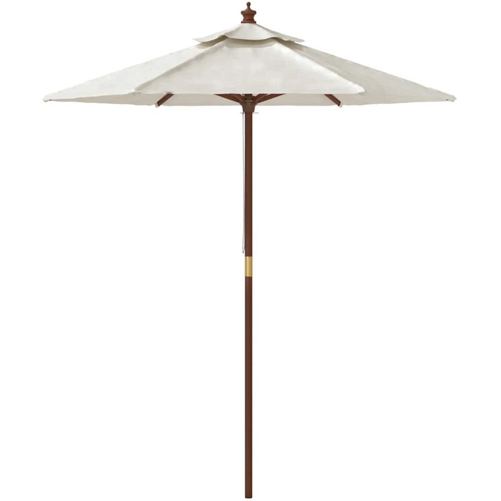 vidaXL White Garden Parasol 2.3 x 1.9m Image 3