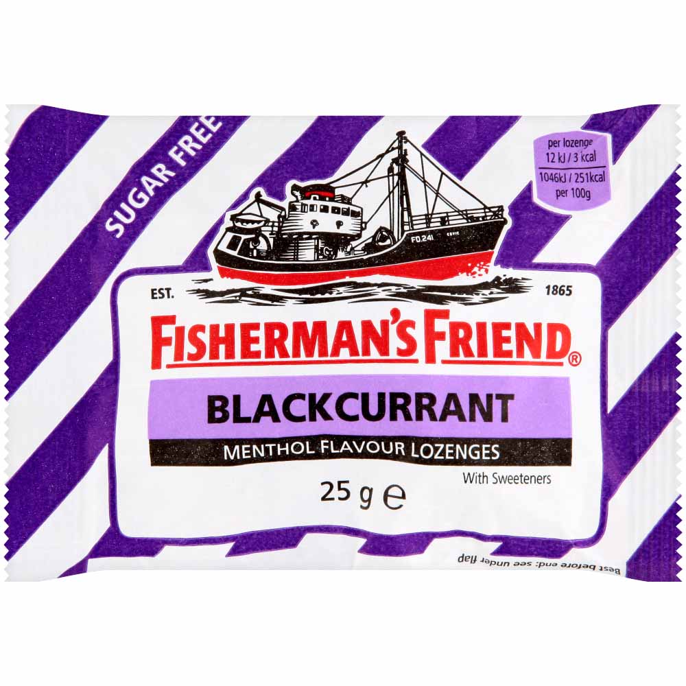 Fishermans Friend Blackcurrant Sugar Free 25g  - wilko