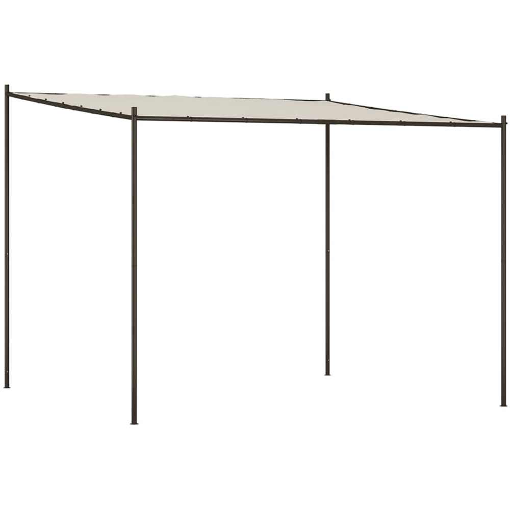 vidaXL 3 x 3m White Fabric and Steel Gazebo Image 2