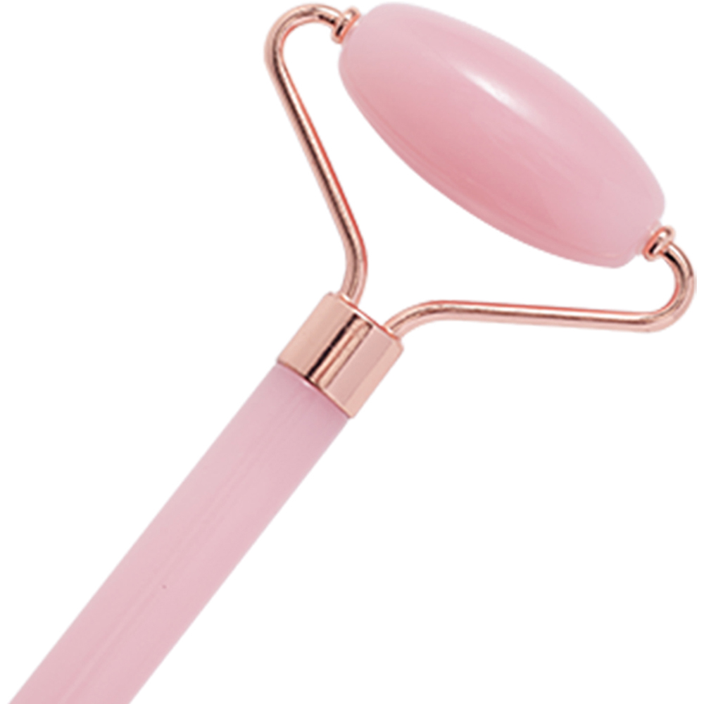 Living and Home Pink Face Roller and Gua Sha Stone Tool Set Image 6
