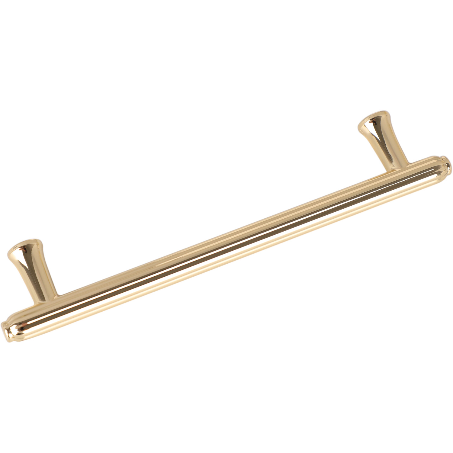 Pack of 2 Islington Linear T Bar Cabinet Handles Polished Brass 128 mm Image 2