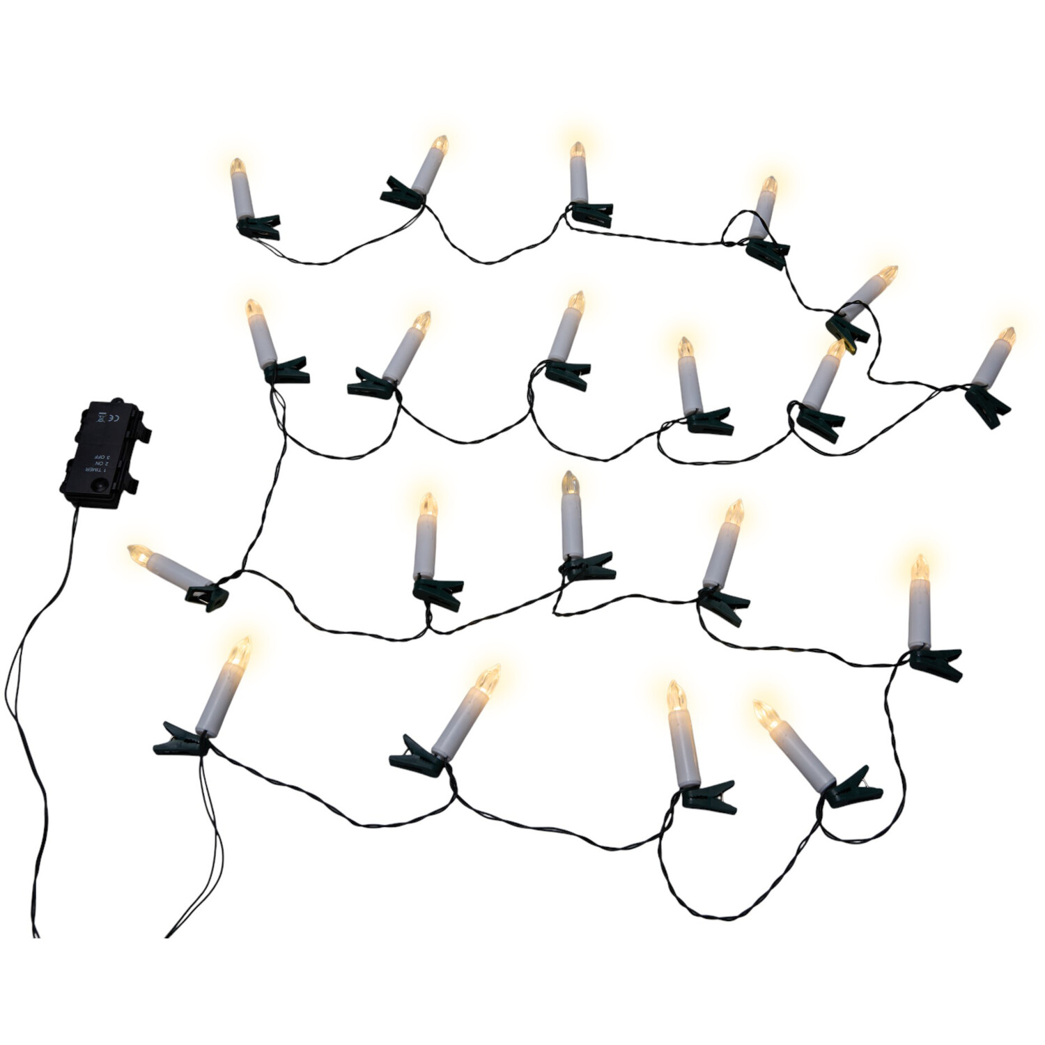 Christmas Tree LED Candle Clips String Light White Image 9