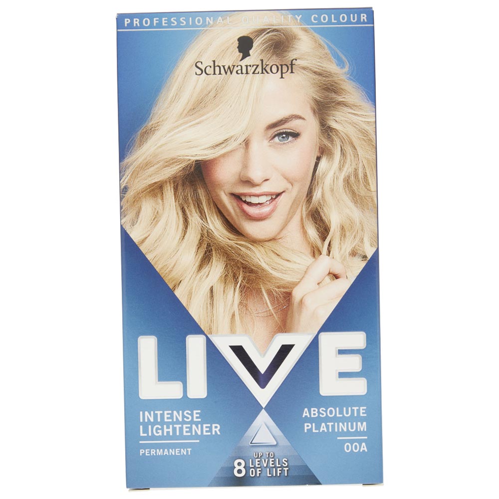 Schwarzkopf LIVE Intense Highlighter Absolute Platinum 00A Permanent Hair Dye Image 1