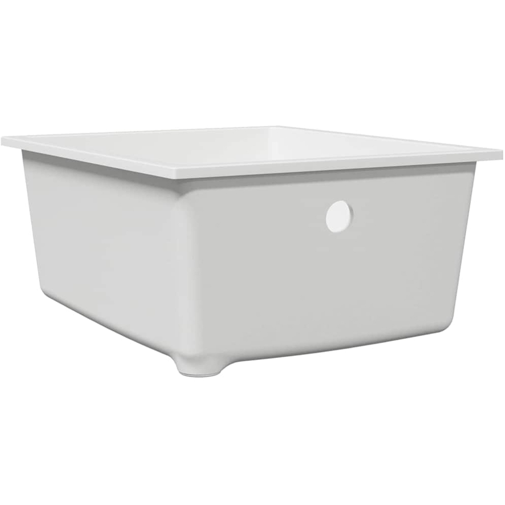 vidaXL White Granite Kitchen Sink 38 x 44 x 20cm Image 4
