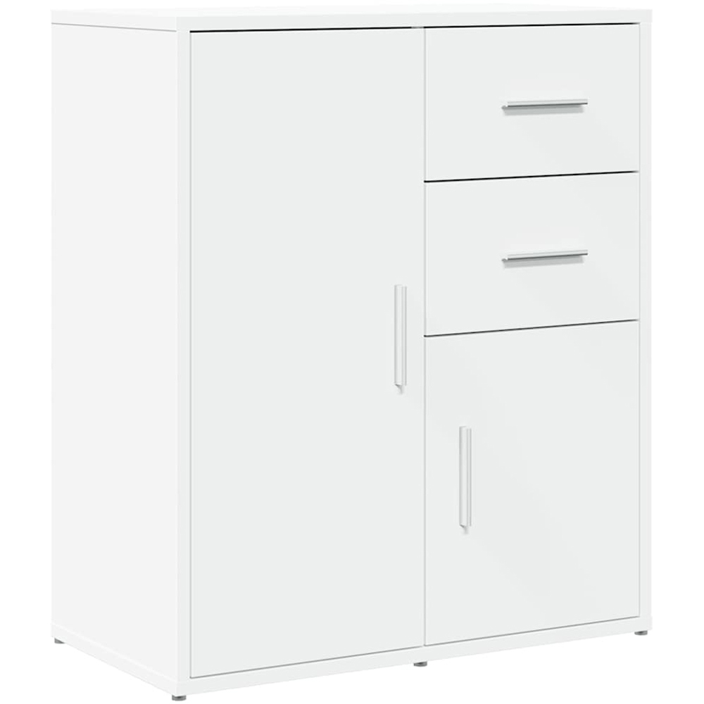 vidaXL 2 Door 2 Drawer White Sideboard Image 2