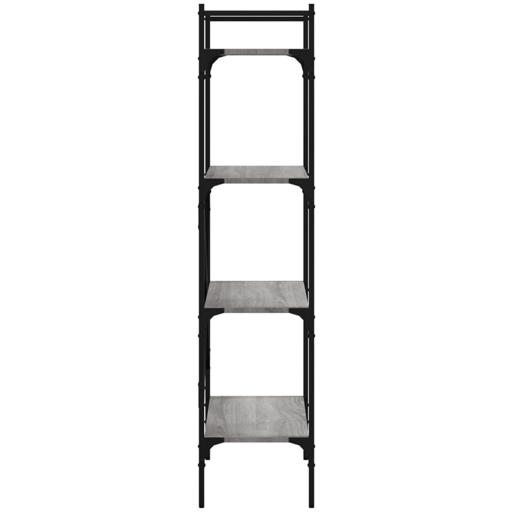 vidaXL 4 Shelf Grey Sonoma Industrial Style Bookcase Image 5