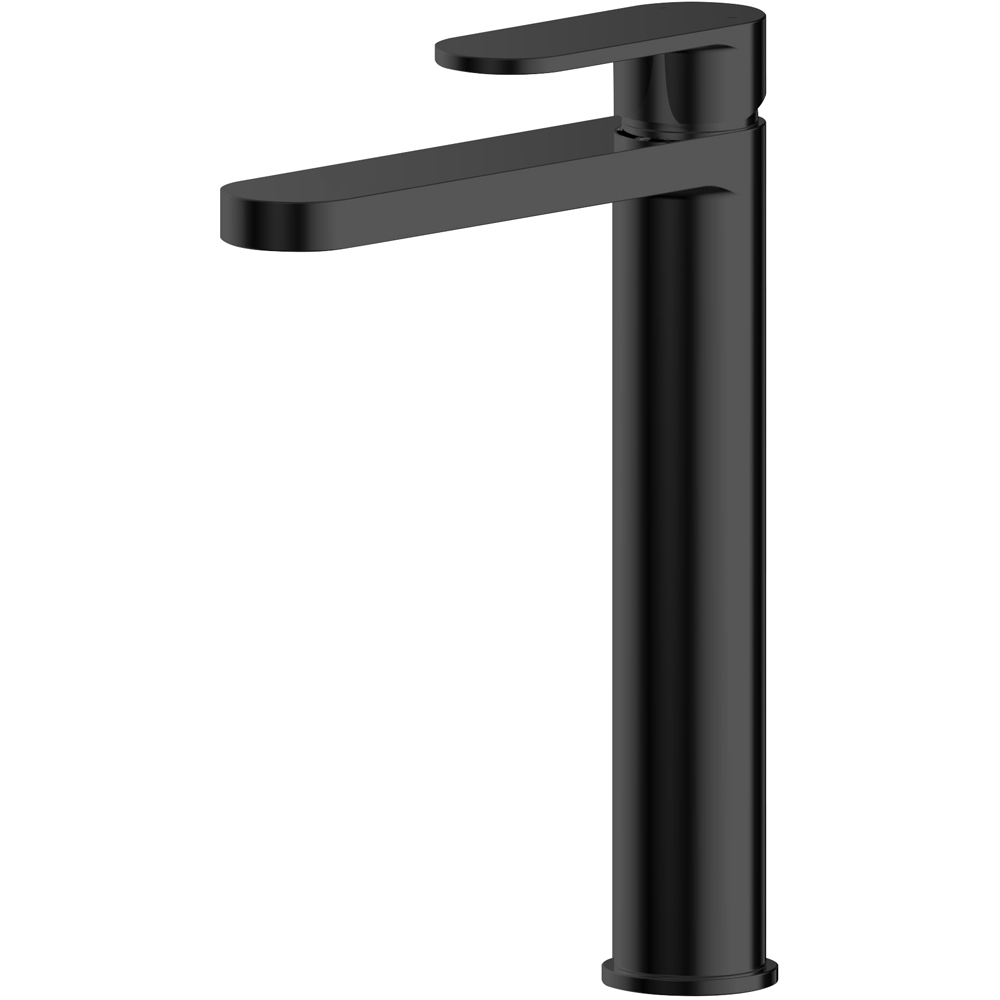 nuie Matt Black High Rise Mono Basin Mixer Image 1