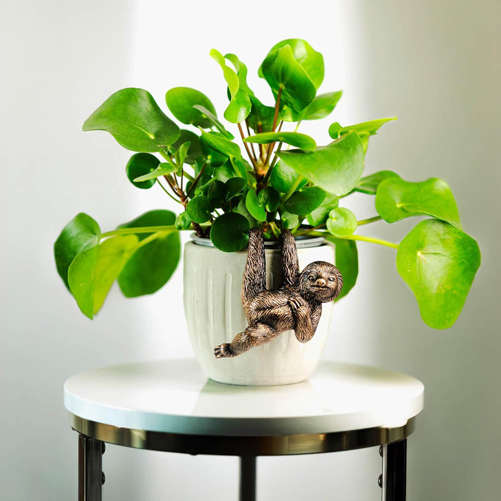 Marco Paul Bronze Sloth Pot Hanger Garden Ornament Image 4