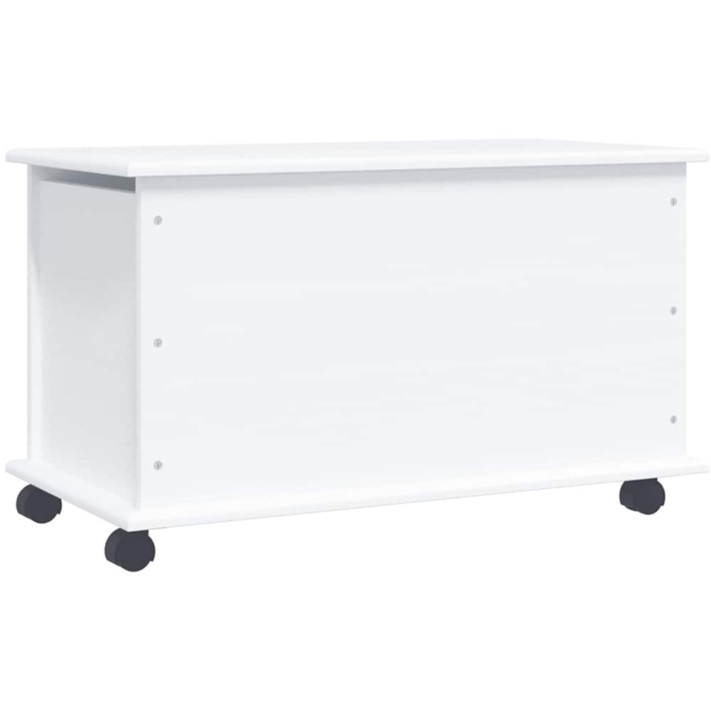 vidaXL Alta White Storage Chest with Wheels Image 3