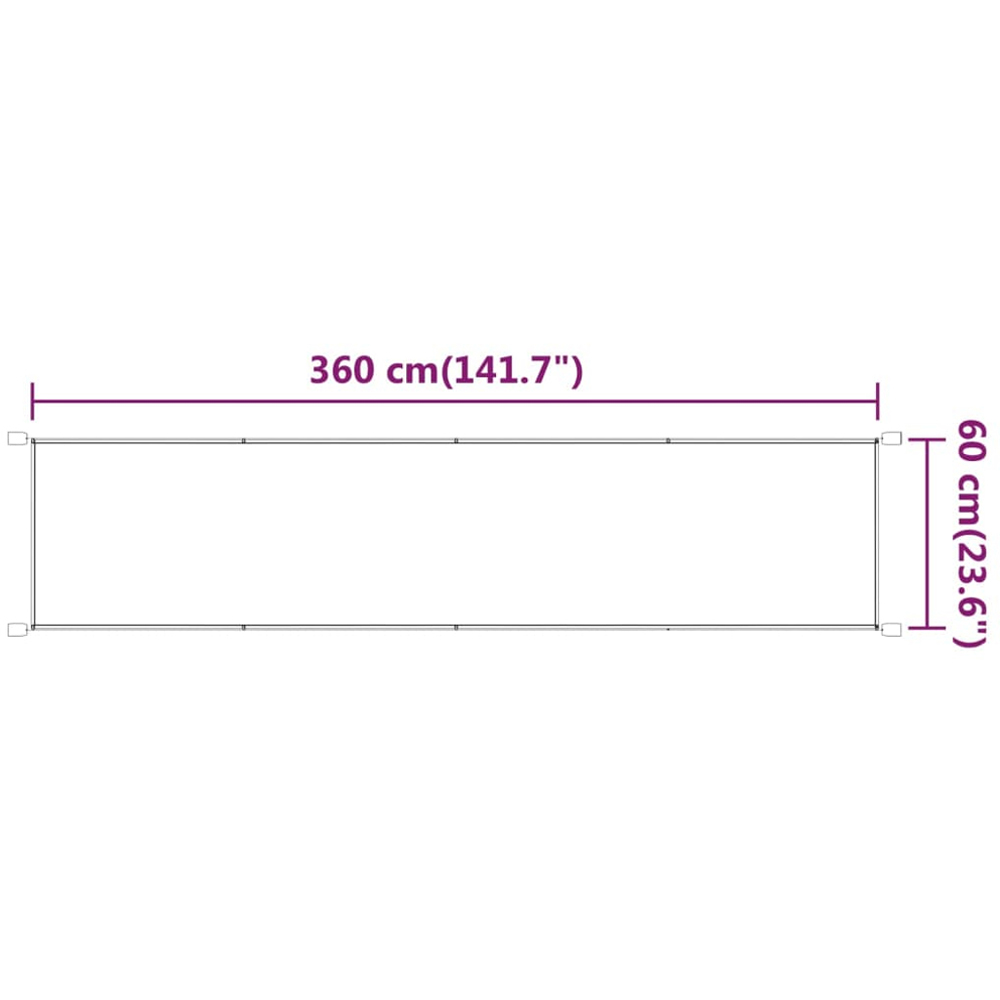 vidaXL Green Oxford Fabric Vertical Awning 60cm x 3.6m Image 6