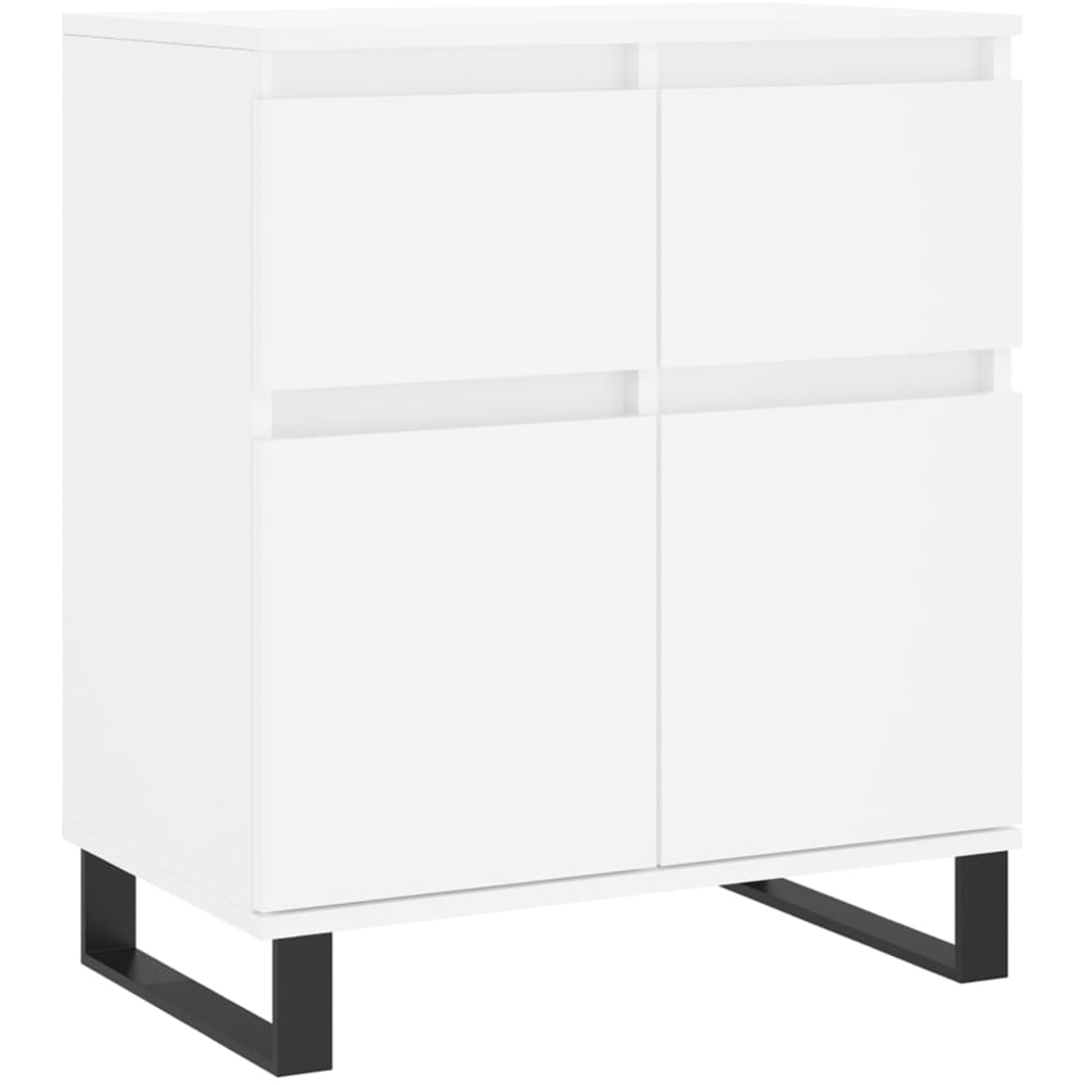 vidaXL 2 Door 2 Drawer White Sideboard Image 2