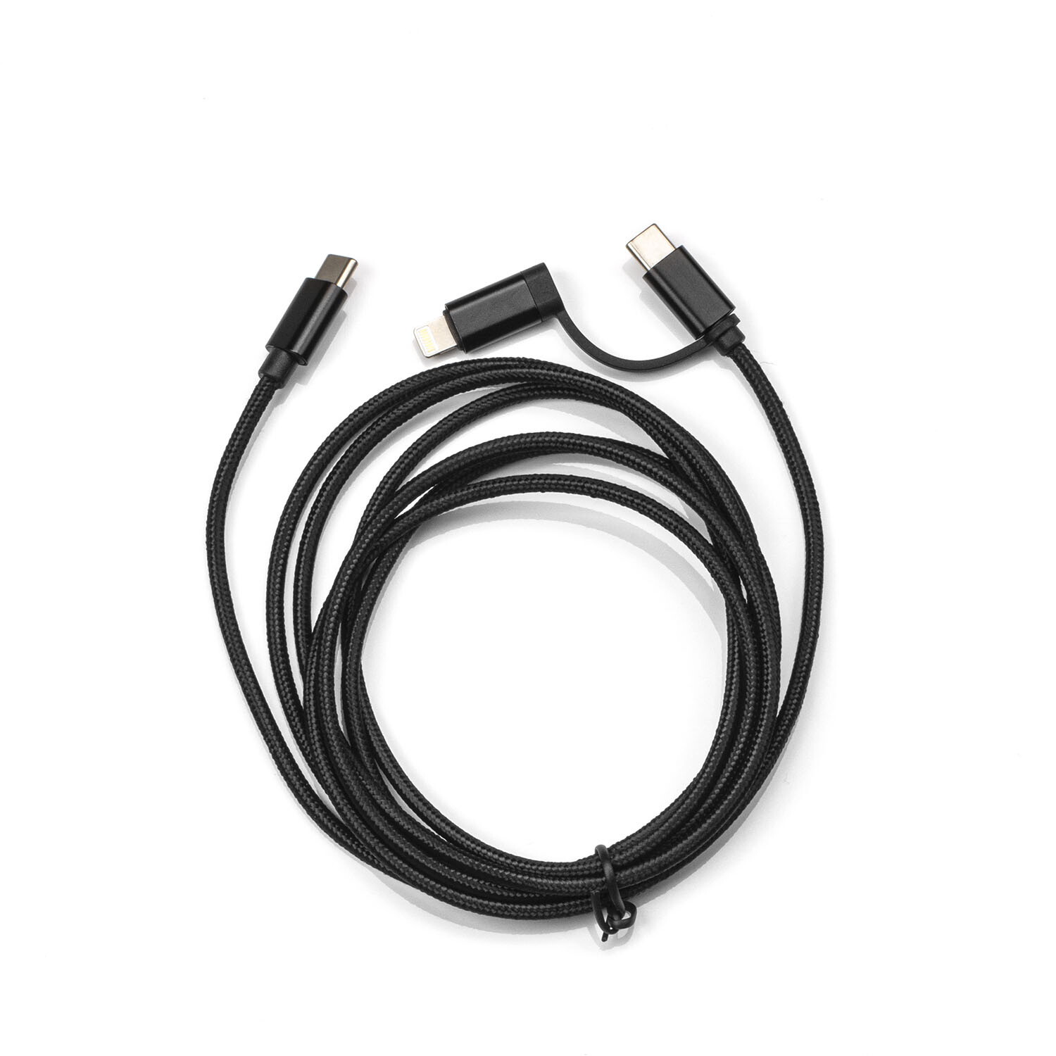 2 in 1 Type-C/Lightning to Type-C Charging Cable 2m - Black Image 2