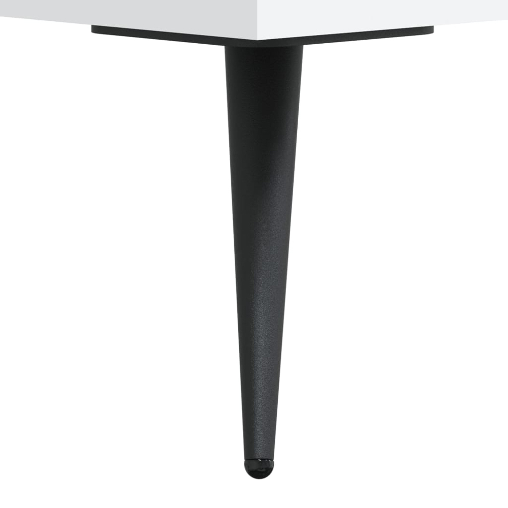 vidaXL 3 Shelf White Small Bookcase Image 7