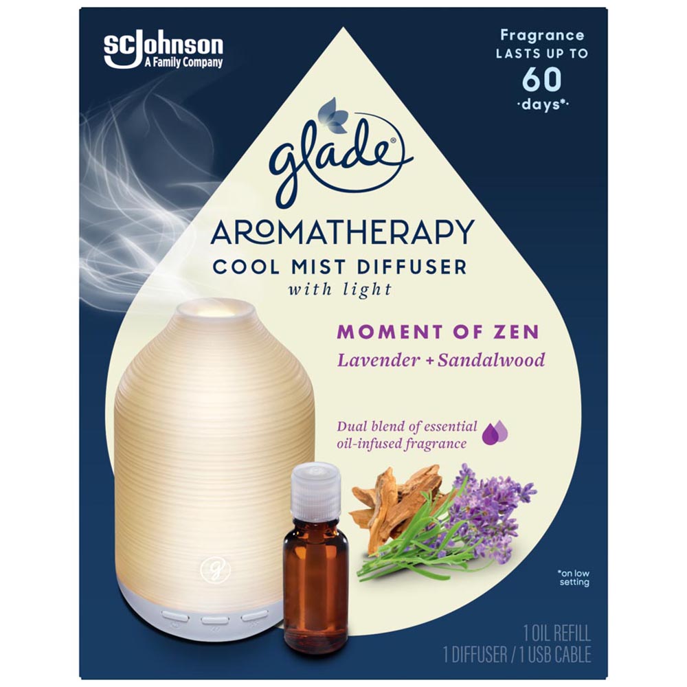 Glade Moment of Zen Aromatherapy Cool Mist Diffuser 17.4ml Image 1