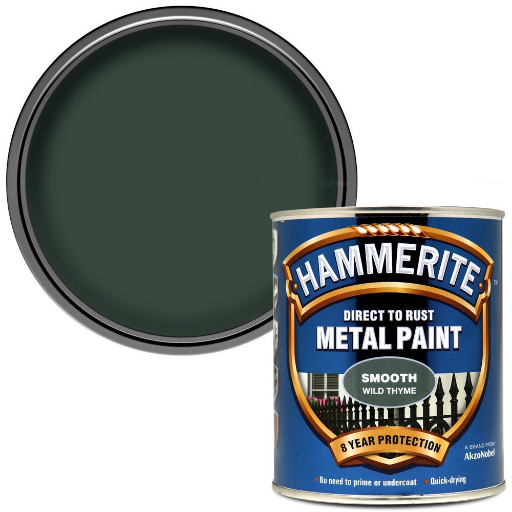 Hammerite Direct to Rust Wild Thyme Smooth Metal Paint 750ml Image 1
