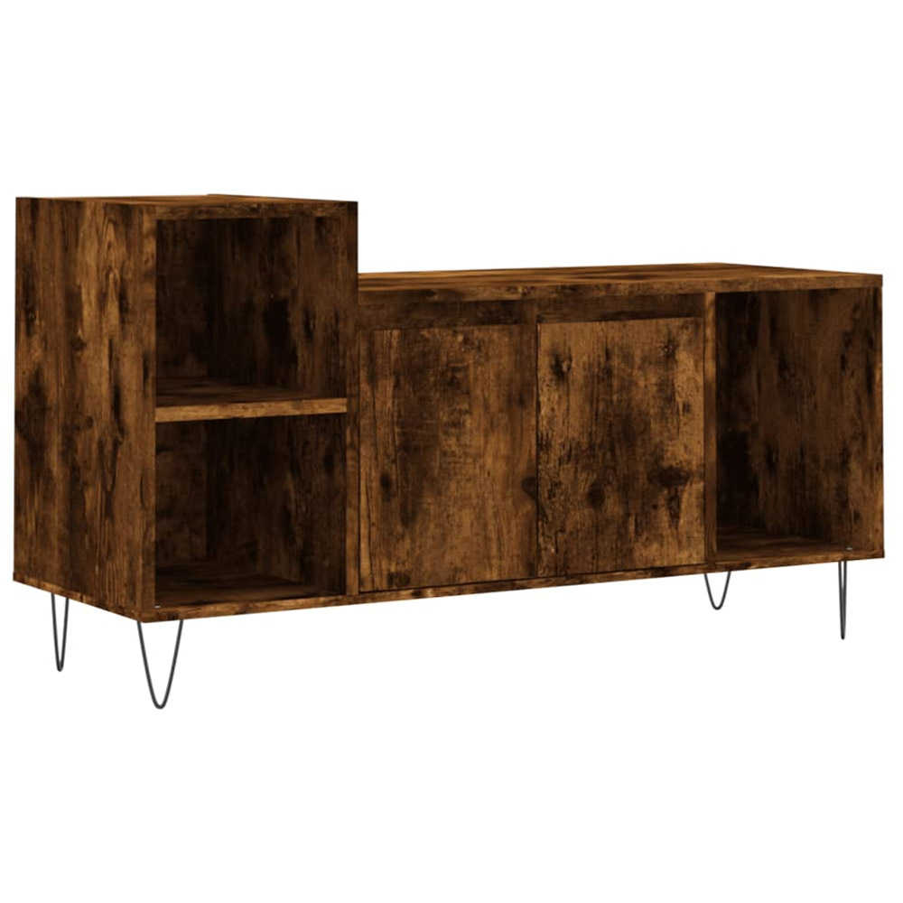 vidaXL 2 Door 3 Open Shelf Brown TV Cabinet Image 2