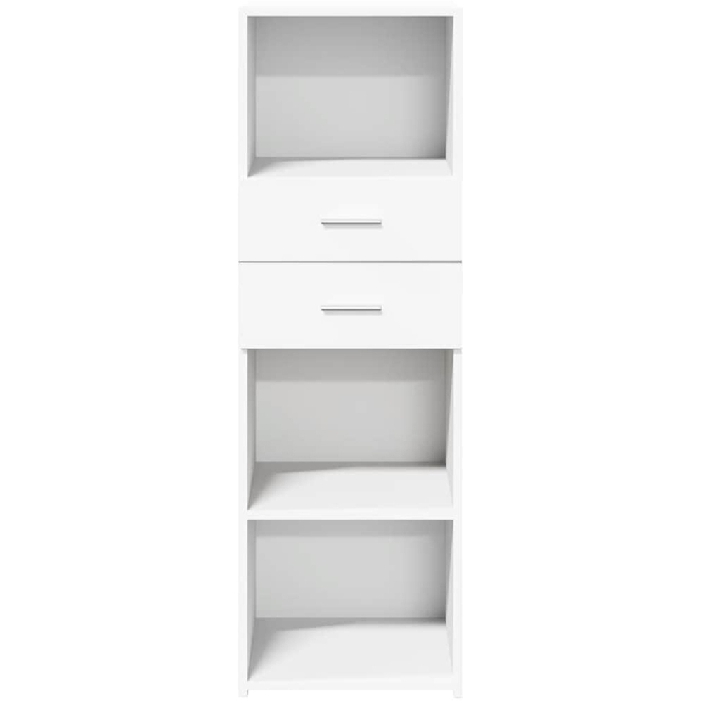 vidaXL 2 Drawer 3 Shelf White Highboard Image 4