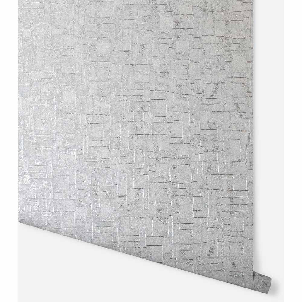 Arthouse Basalt Texture Silver Wallpaper Image 3