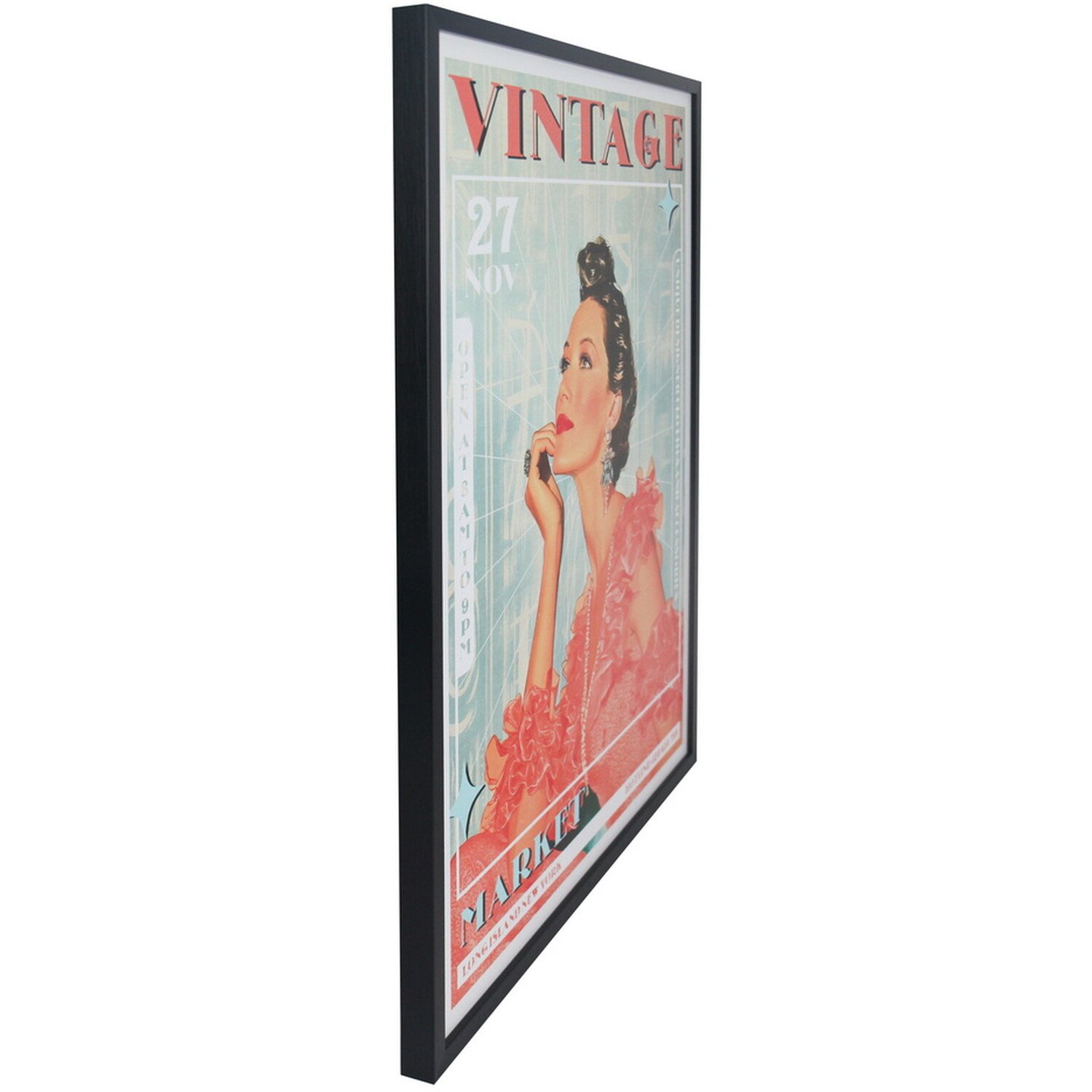 Elegant Vintage Lady Framed Print - Multicolour Image 2