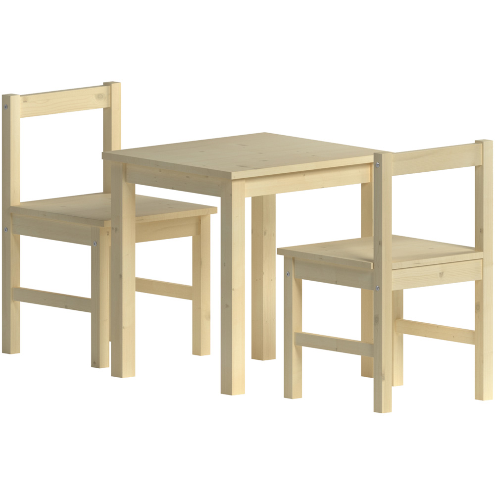 Junior Vida Pisces Pine Kids Table and Chairs Set Image 2