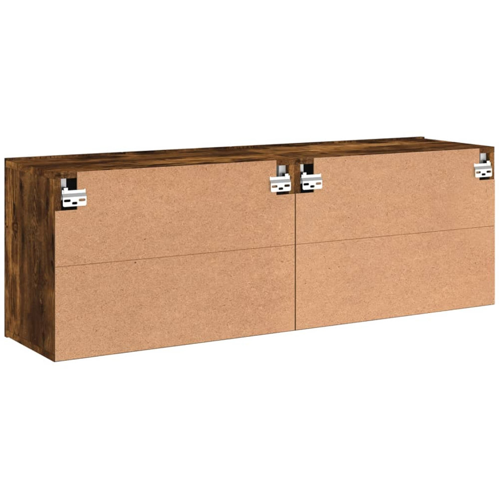 vidaXL 4 Door Smoked Oak Wall Mounted TV Cabinet Image 9