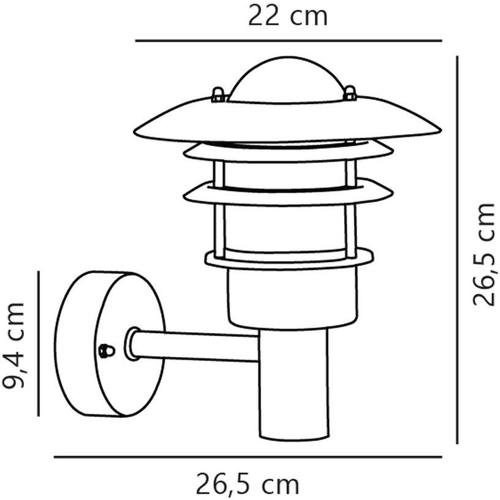 Nordlux Lonstrup 22 Black Outdoor Wall Light Image 2