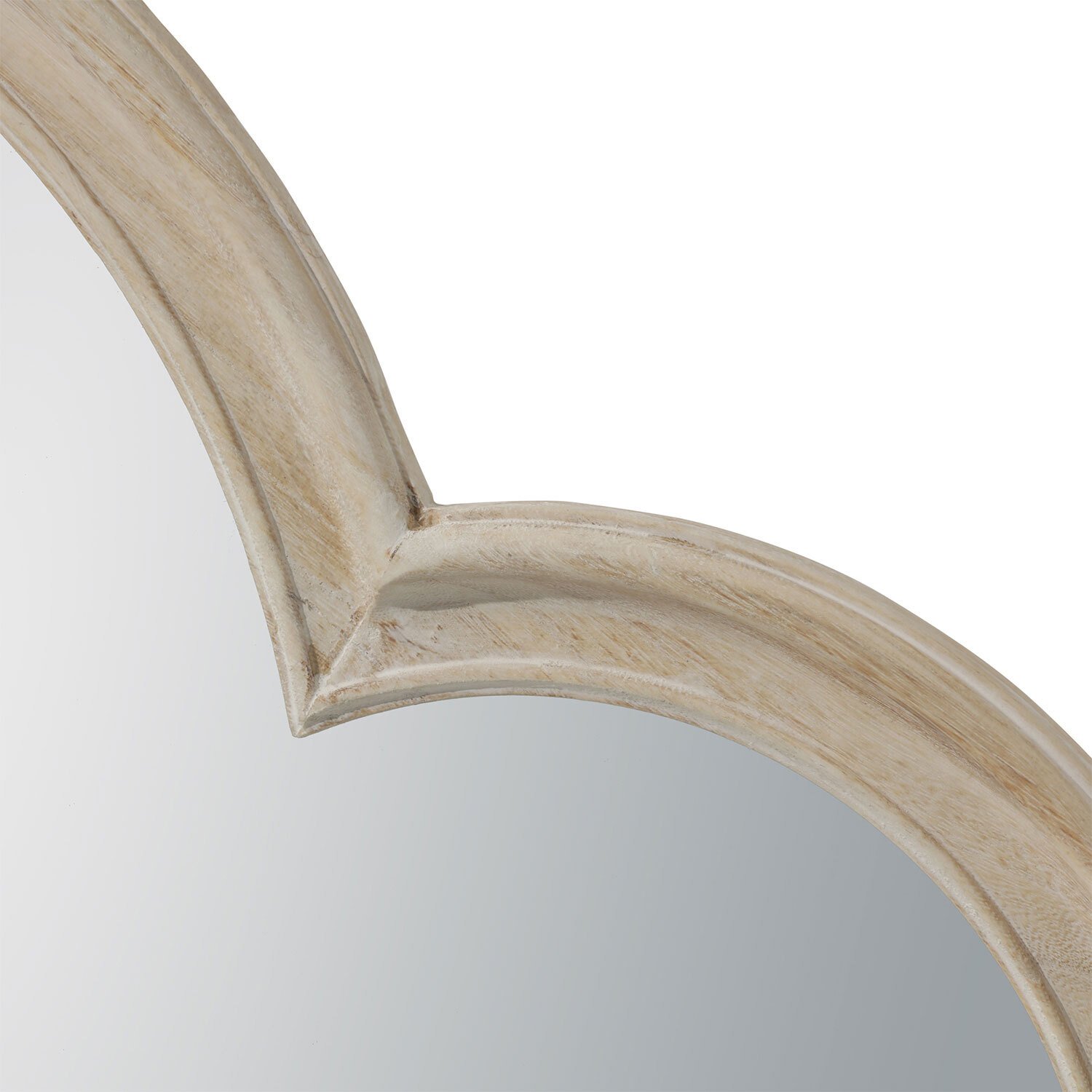 Maeve Washed Wooden Mirror - Wood / 70cm Image 4