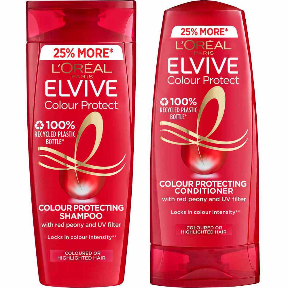 L'Oreal Elvive Colour Protect Shampoo and Conditioner 500ml Bundle Image 1