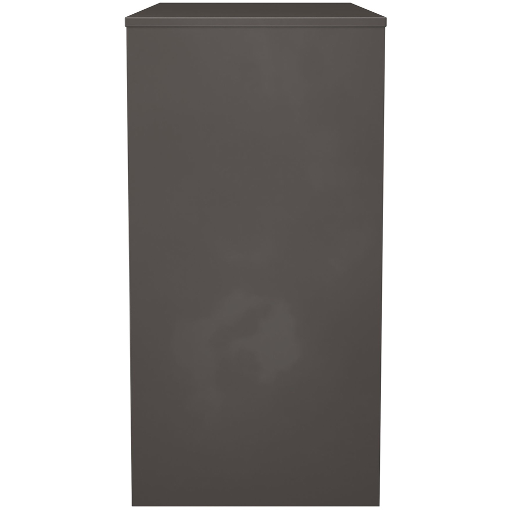 Crowndale Hong Kong 4 Drawer Slatt Effect and Graphite Vanity Dressing Table Ready Assembled Image 3