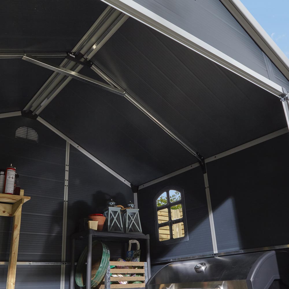 Airevale 8X6 Plastic Shed - Dark Grey Image 14