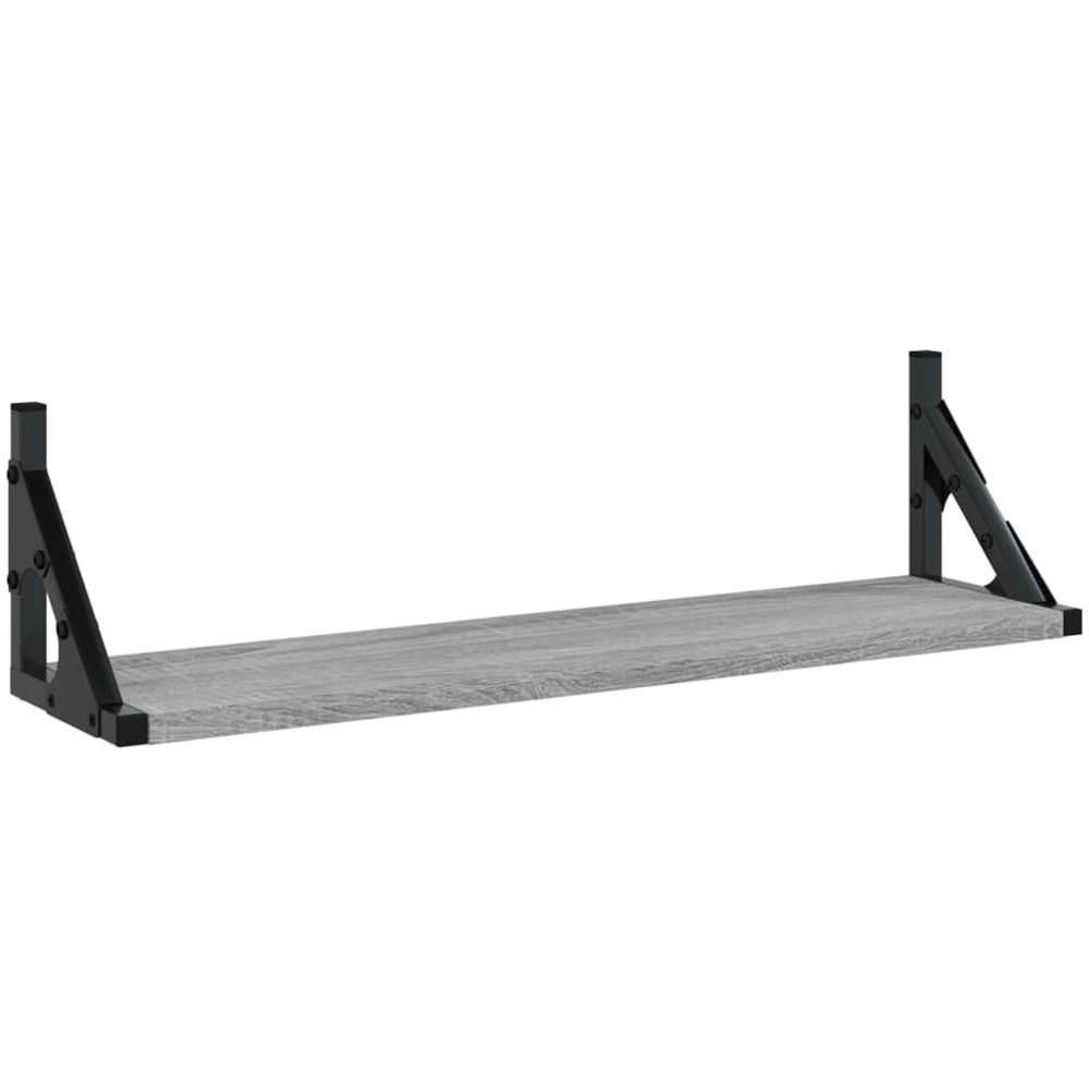 vidaXL 60cm Set of 2 Grey Sonoma Floating Wall Shelf Image 3