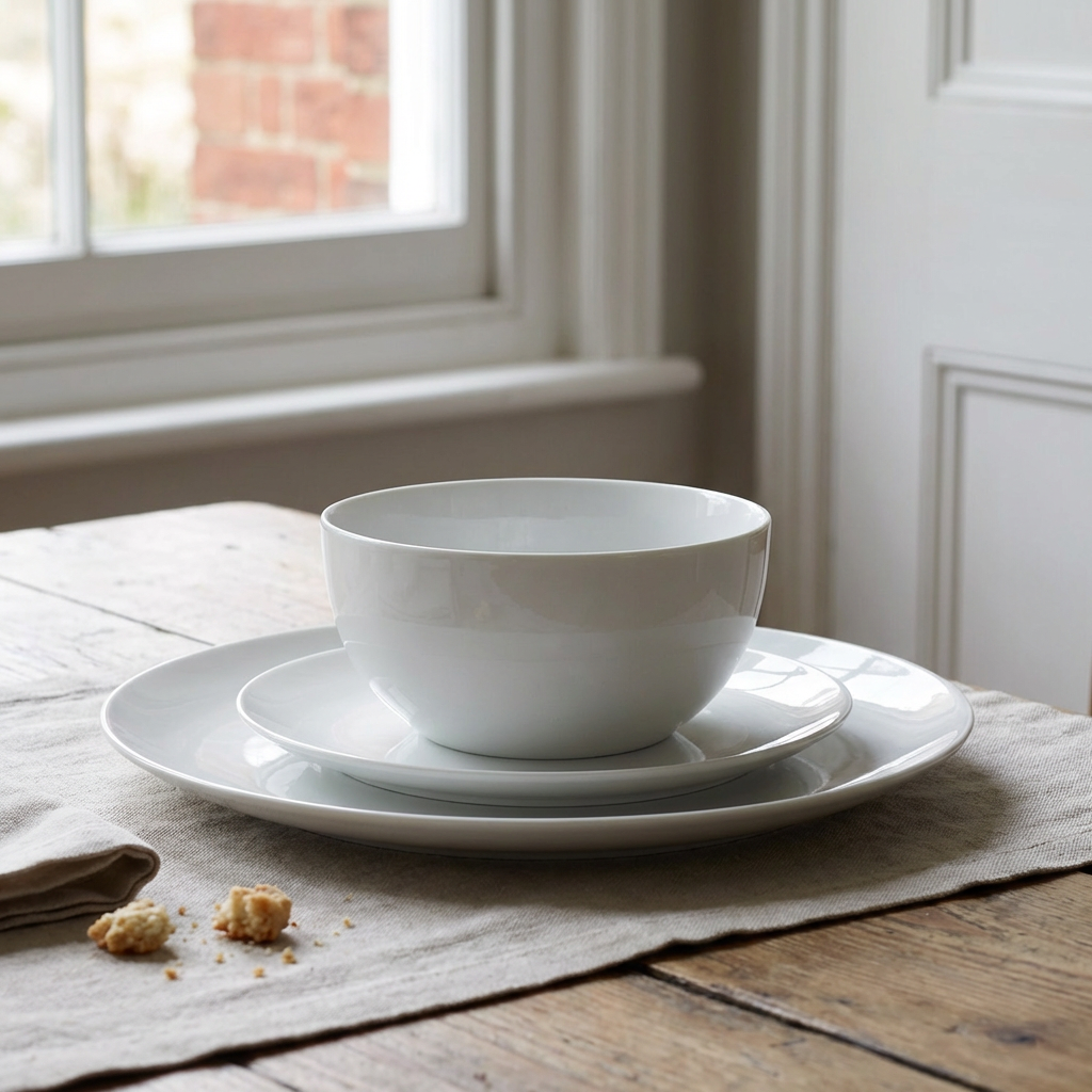 Regency White Porcelain Dinner Set of 12 Image 6