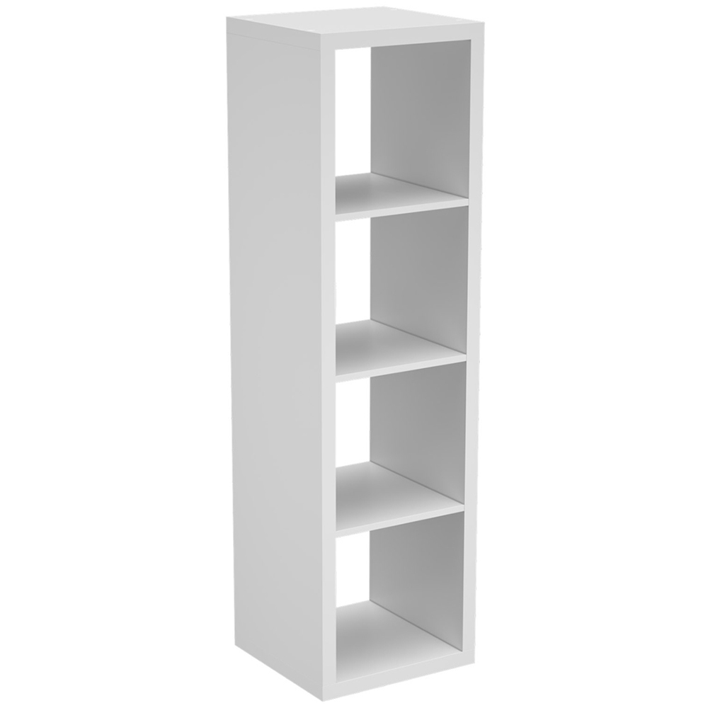 Clever Cube 4 Shelf White Rectangle Storage Unit Image 2